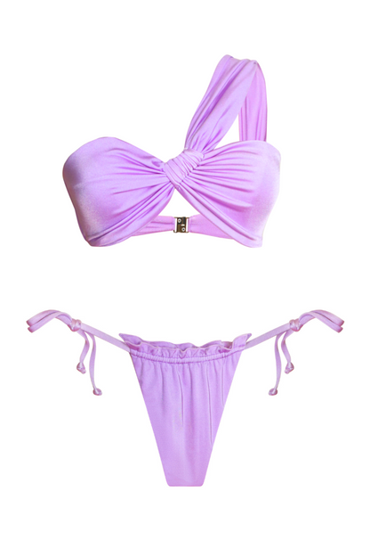 Off-Shoulder Lavender Plum Bikini