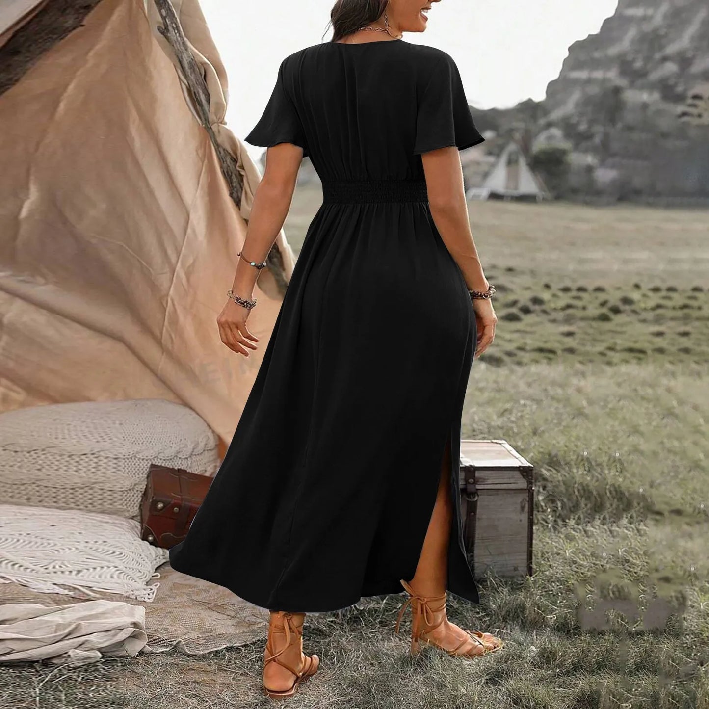 ALANA | Elegant Maxi Dress With Tummy Coverage