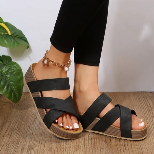 LILA | CROSS-STRAP ERGONOMIC SANDALS