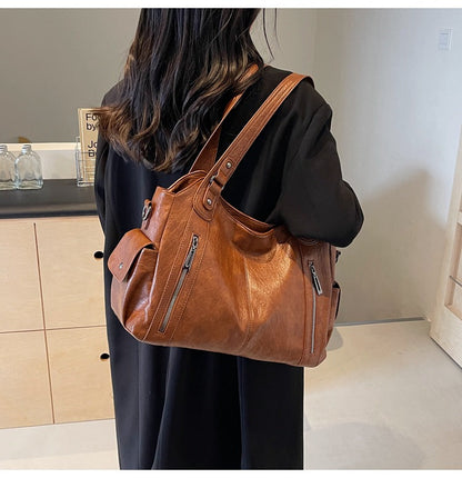 Viola Leather Tote Bag