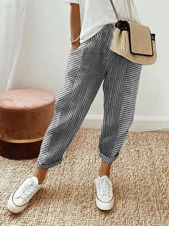 Lora™ | Striped Cotton Pants